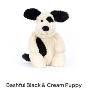 Bashful Rufferty Black Cream I Official JellyCat (R) London