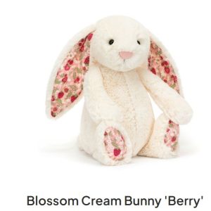 Blossom Cream Bunny 'Berry' I Official JellyCat (R) London